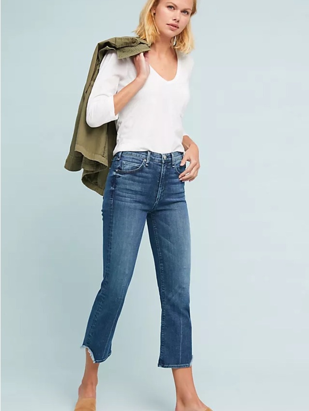 McGuire Gainsbourg High-Rise Cropped Flare Jeans